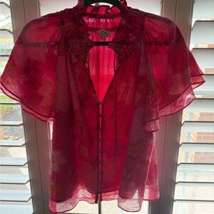 🌼THML Elegant Pink Ruffled Women's Top🌼